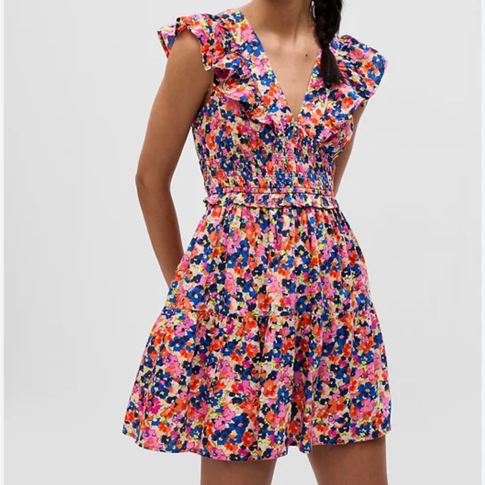 NWT Gap Floral Smocked Dress XXL
